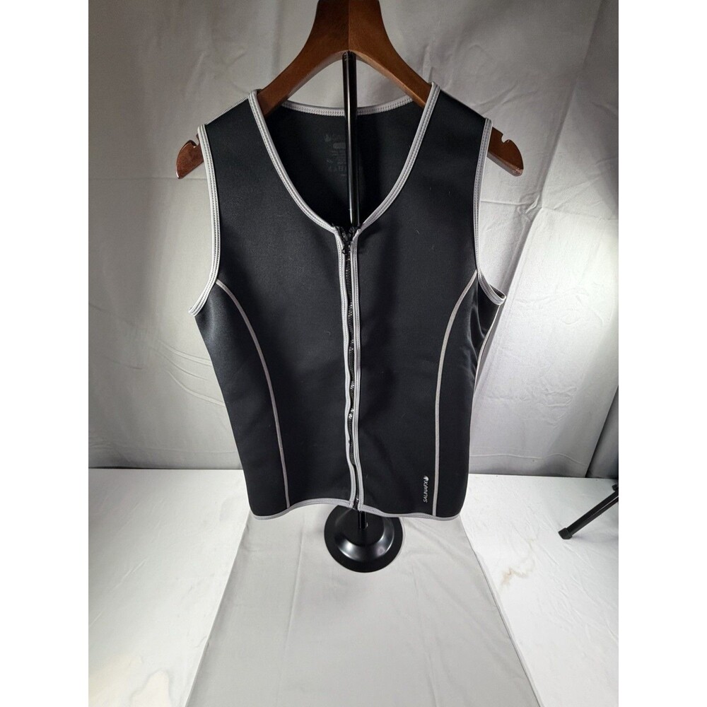 SaunaFX Sweat Vest Zip Front Sauna Workout/Compression Tank Large